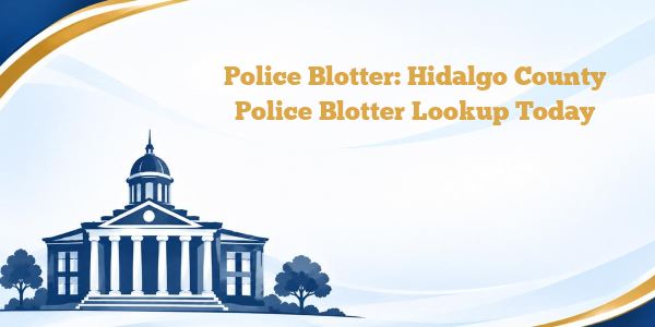 Police Blotter: Hidalgo County Police Blotter Lookup Today