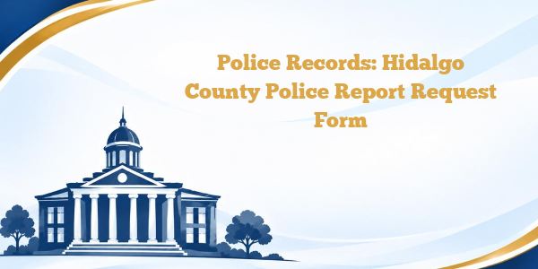 Police Records: Hidalgo County Police Report Request Form